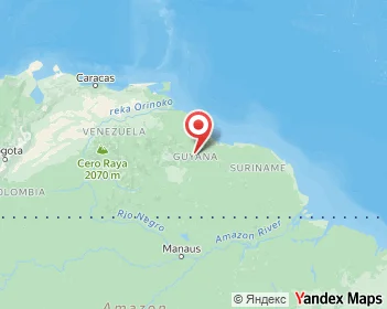 Mapa de Guyana, América