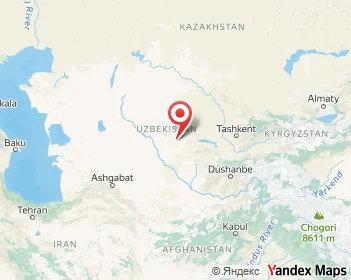 Mapa de Uzbekistán, Asia